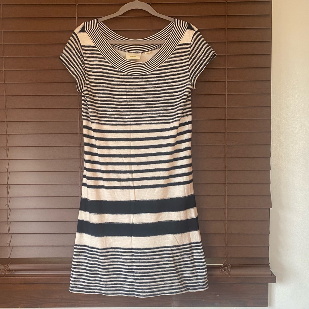 Black and White Striped Dress by Maeve size S
